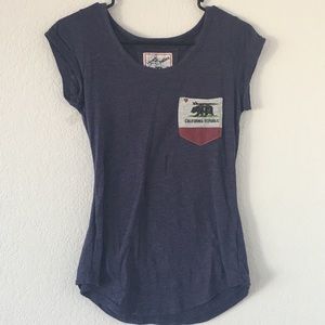 Dark Purple "California Republic" Tee